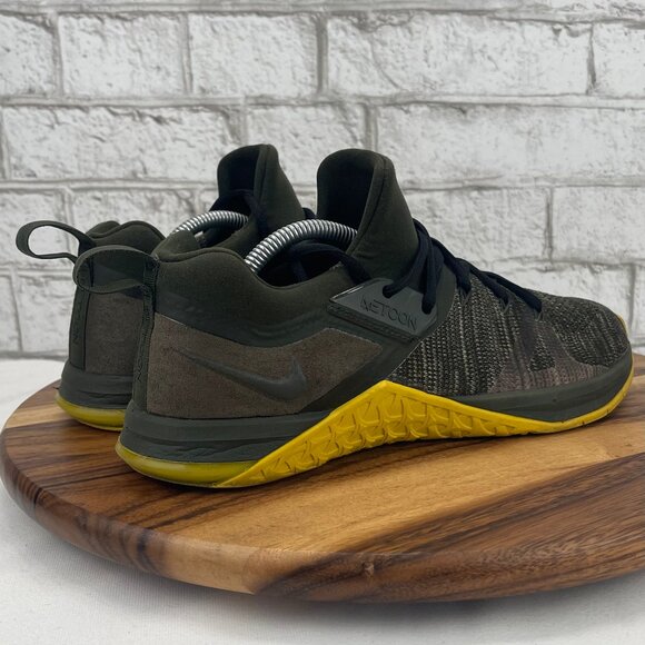 Nike Metcon Flyknit 3 Sequoia AQ8022-300 Mens 10.5 Bright Citron Shoes (Read) main image 5